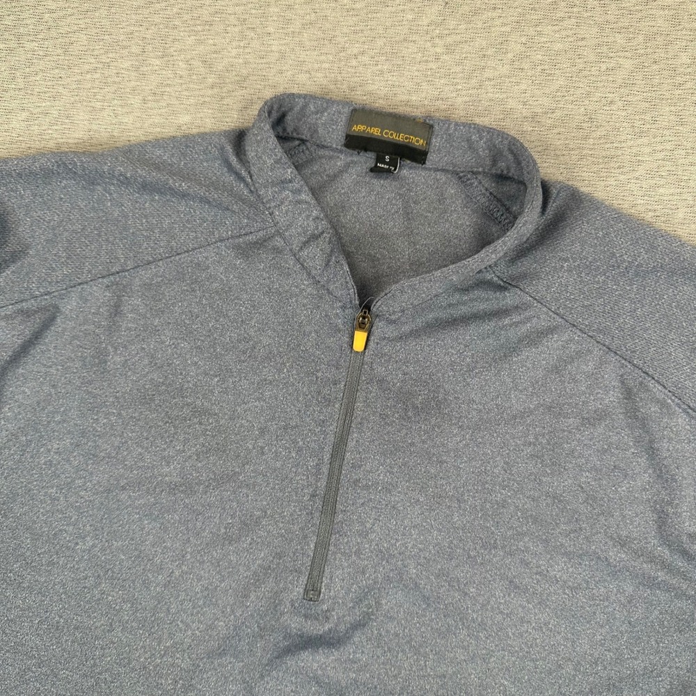 McDonalds Employee Shirt Adult Small Blue Gray 1/4 Zip Polo Shirt Performance